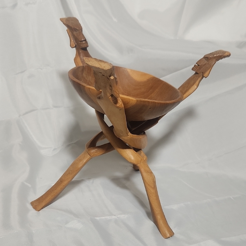 Handcrafted Wooden Bowl with Natural Finish